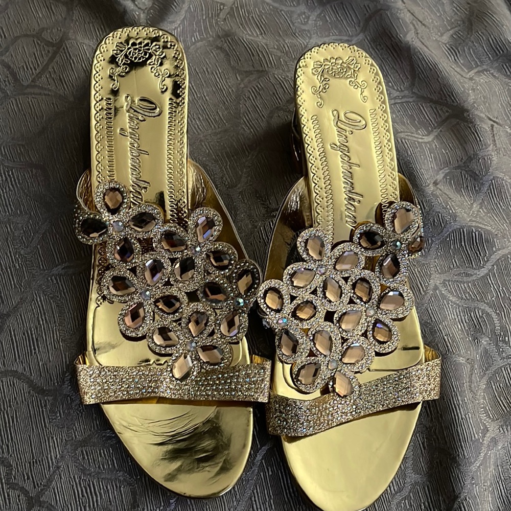 Cute gold sandals